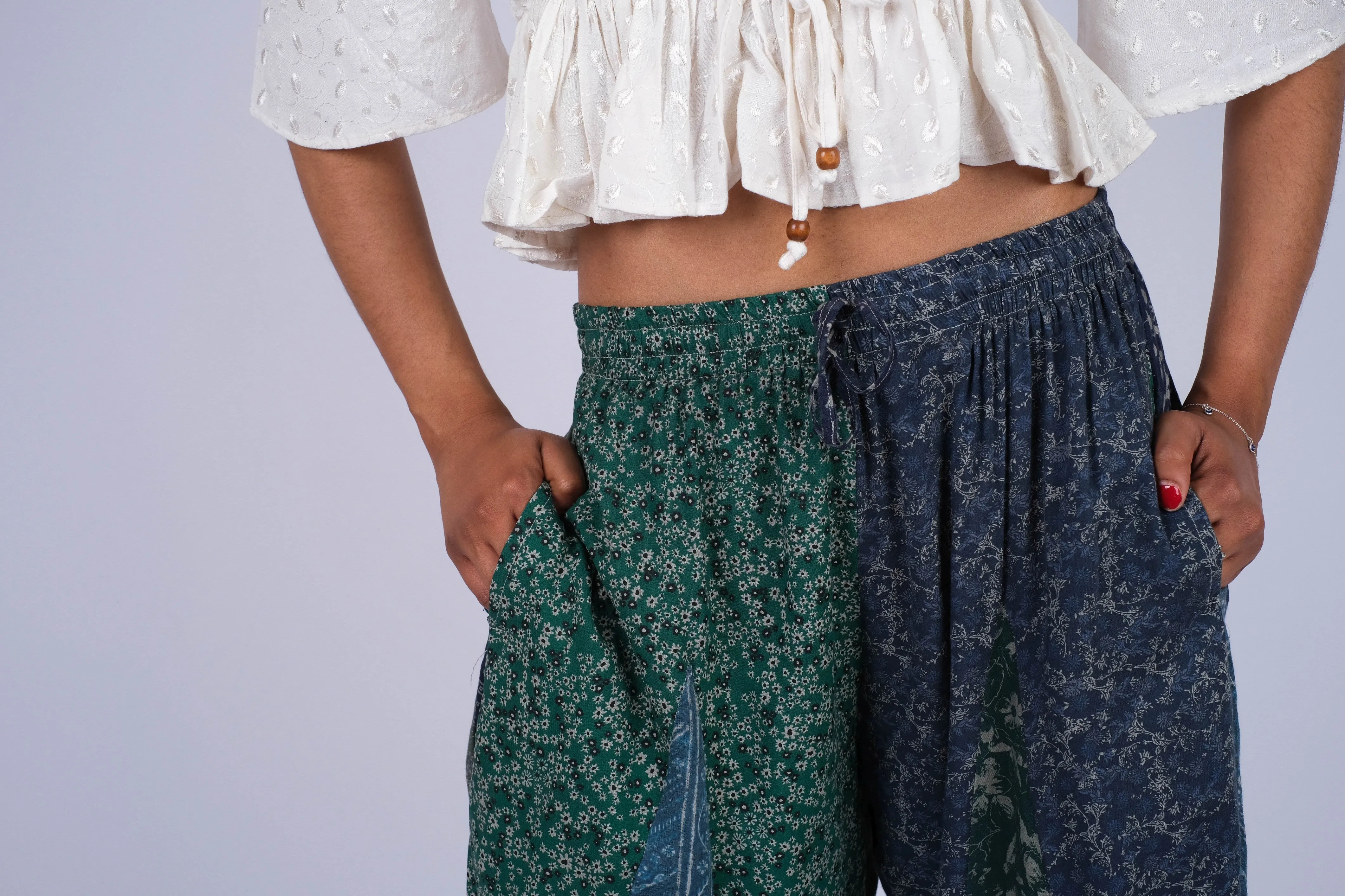 224636 Sacred Threads Ethereal Patchwork Palazzo Pants