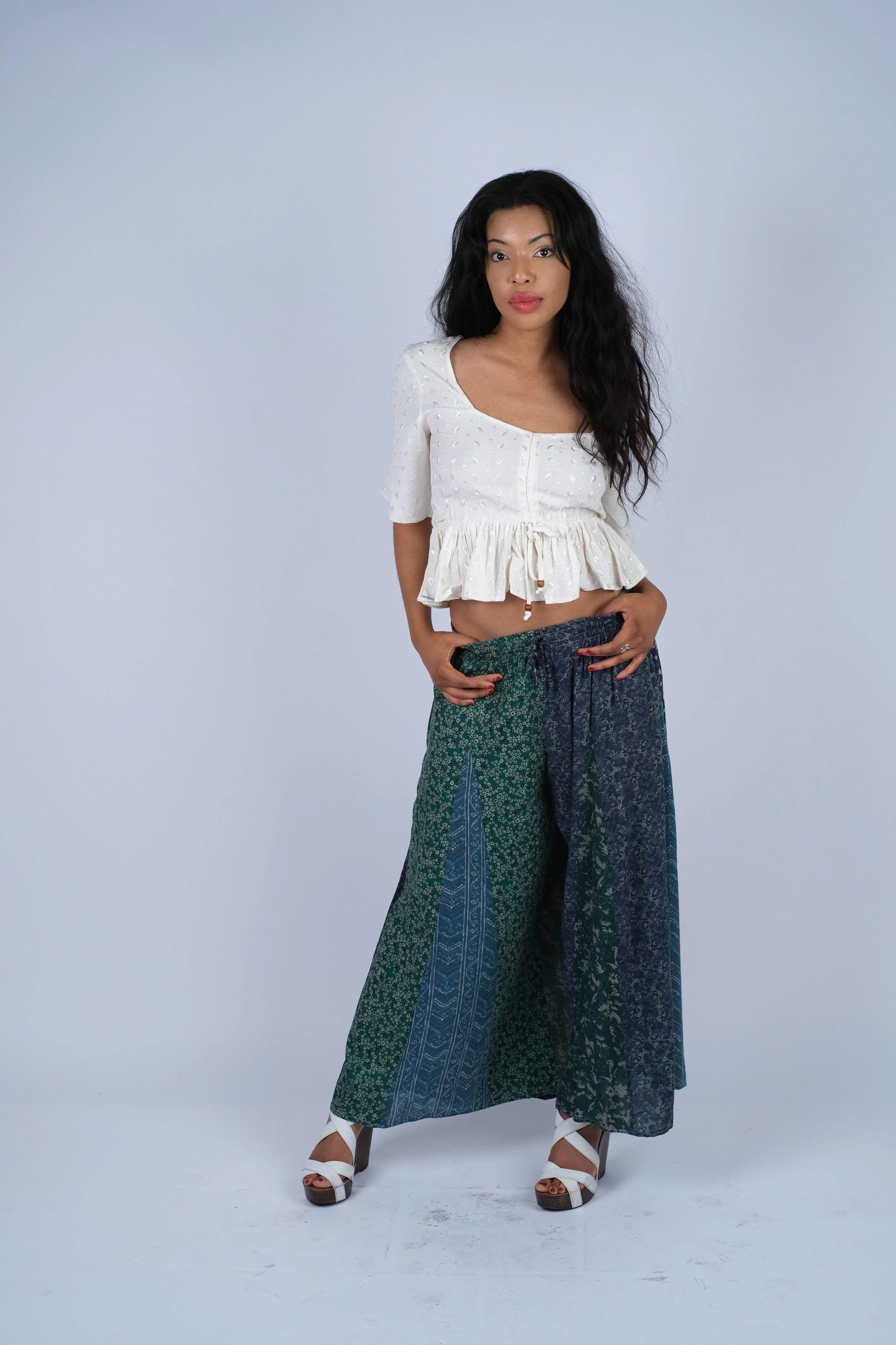 224636 Sacred Threads Ethereal Patchwork Palazzo Pants