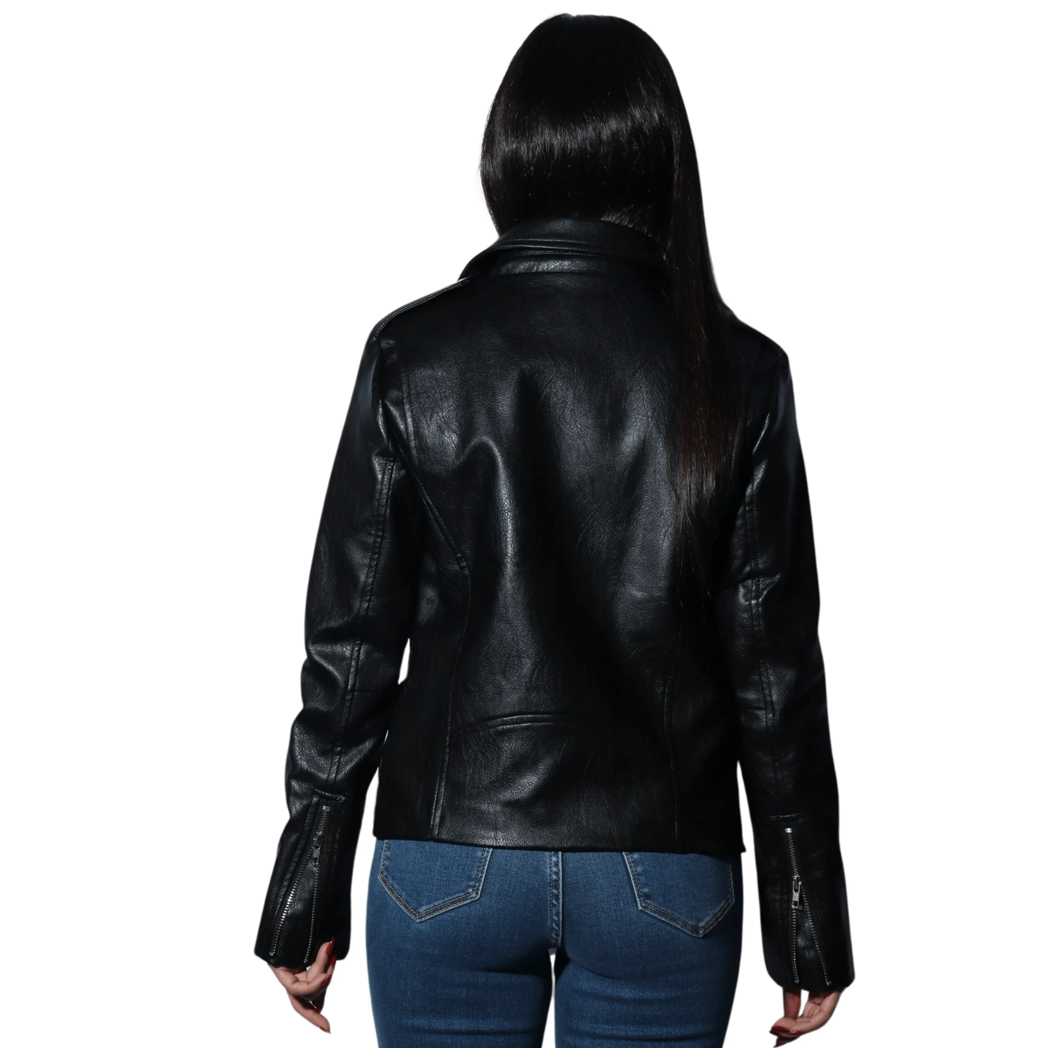 ART LOVE - Faux leather biker jacket