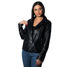 ART LOVE - Faux leather biker jacket