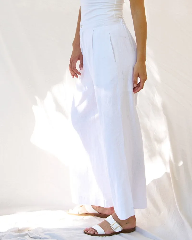 Aspen Palazzo Pant - White