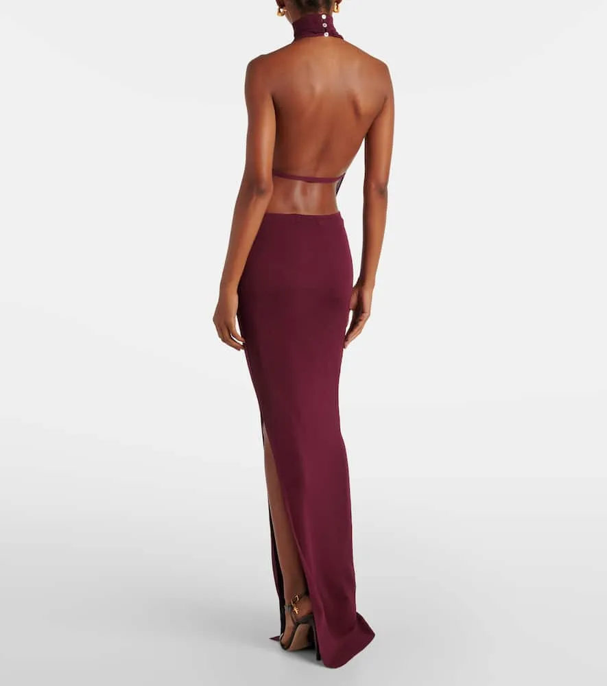 Aya Muse Draped halterneck gown