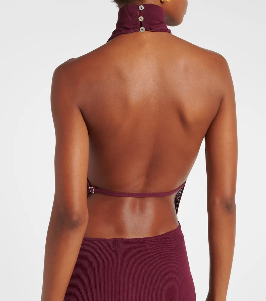 Aya Muse Draped halterneck gown