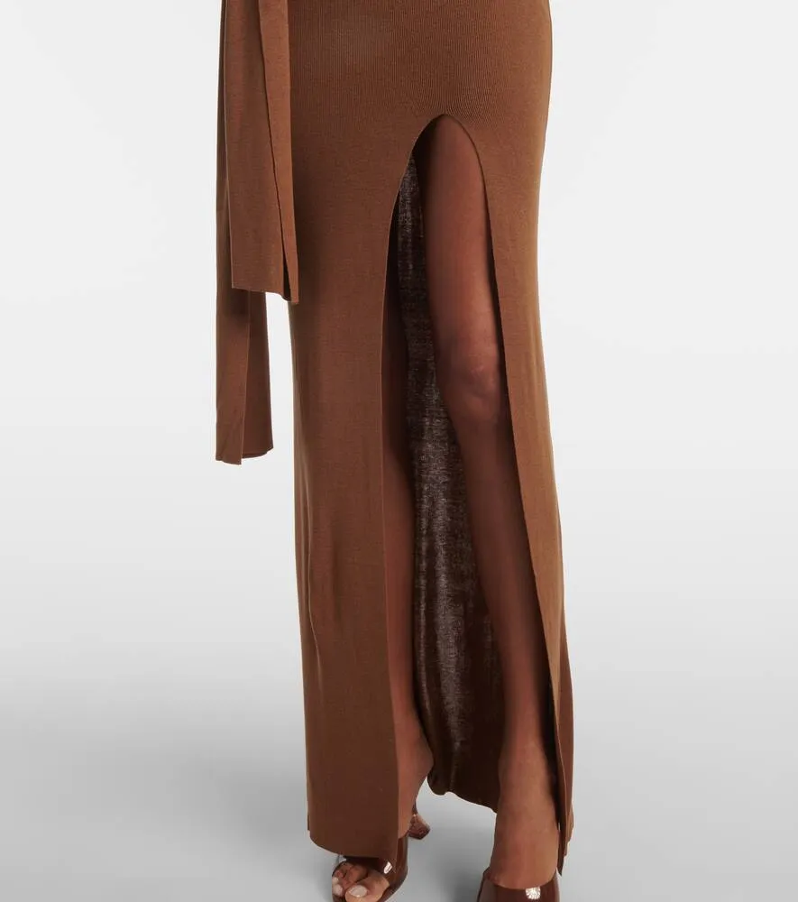 Aya Muse Hale one-shoulder silk-blend maxi dress