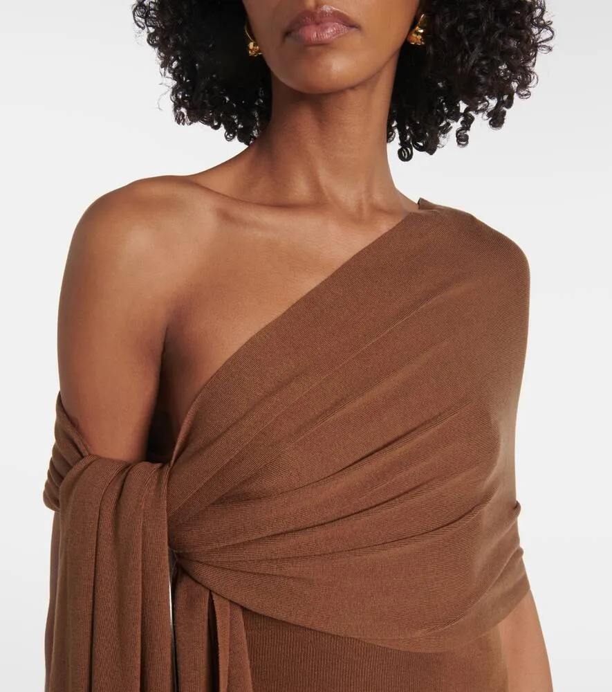 Aya Muse Hale one-shoulder silk-blend maxi dress