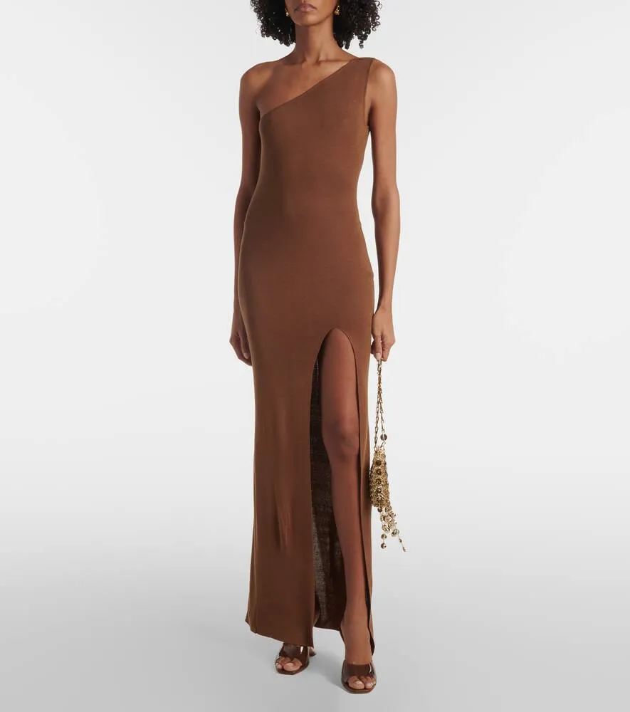 Aya Muse Hale one-shoulder silk-blend maxi dress