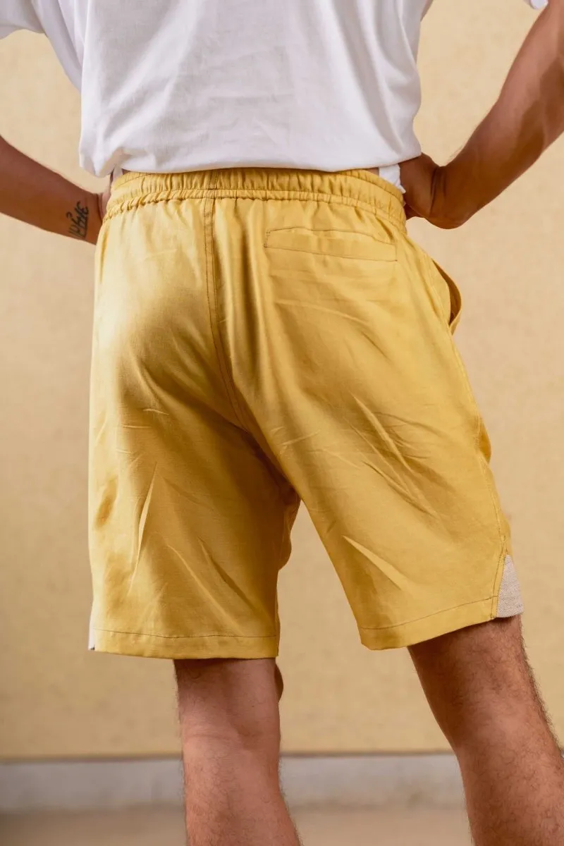 Azure Shorts - Mustard - Hemp Tencel