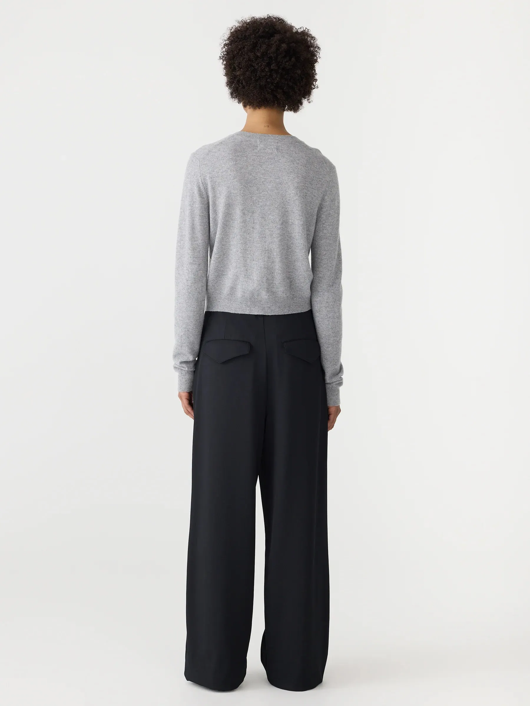 Bassike Stretch Twill Tailored Pant in Black
