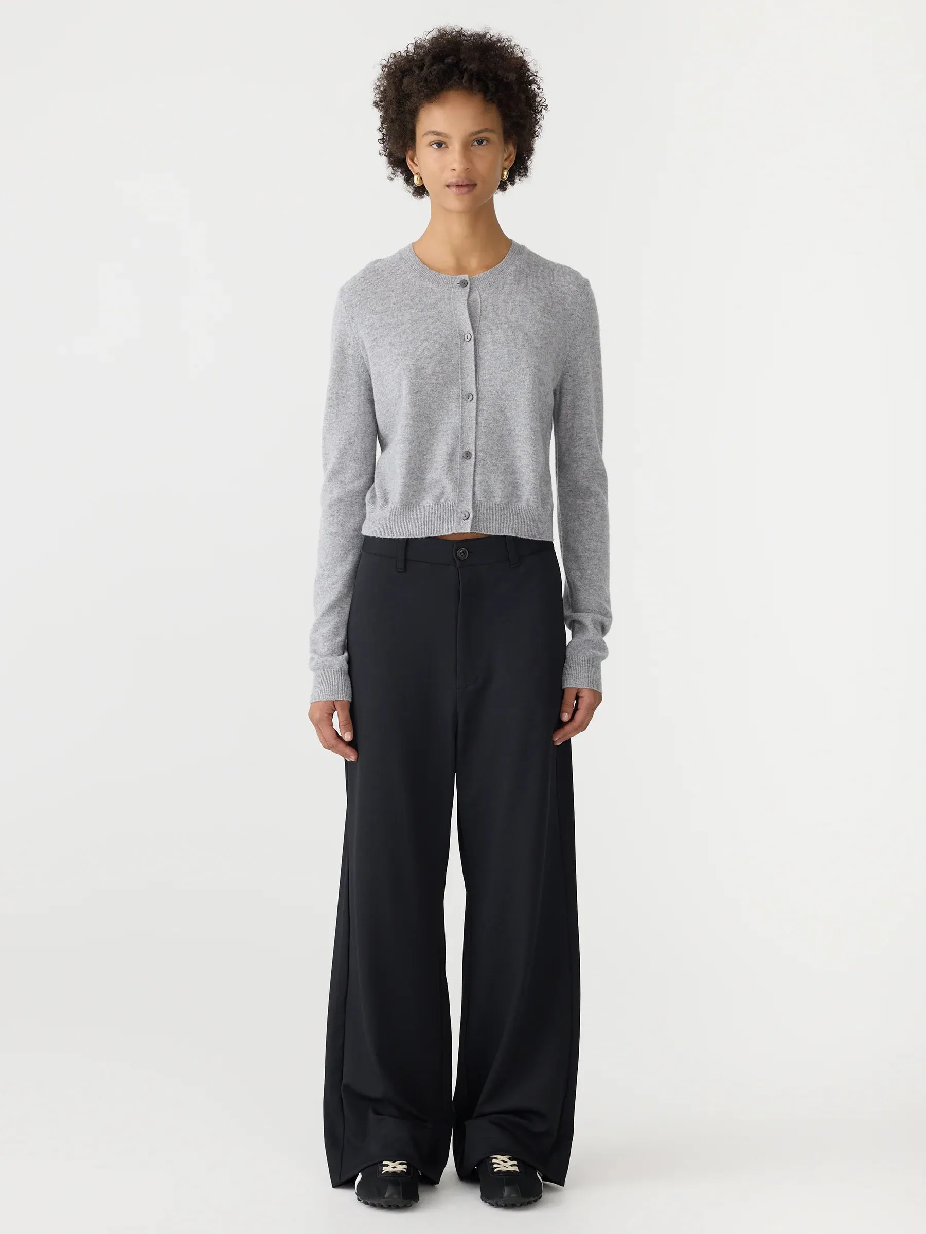 Bassike Stretch Twill Tailored Pant in Black