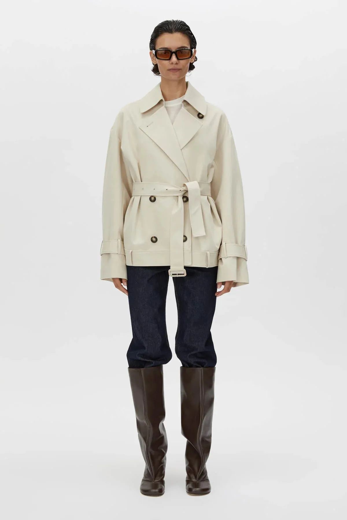 Camilla and Marc Neroli Short Trench in Alabaster
