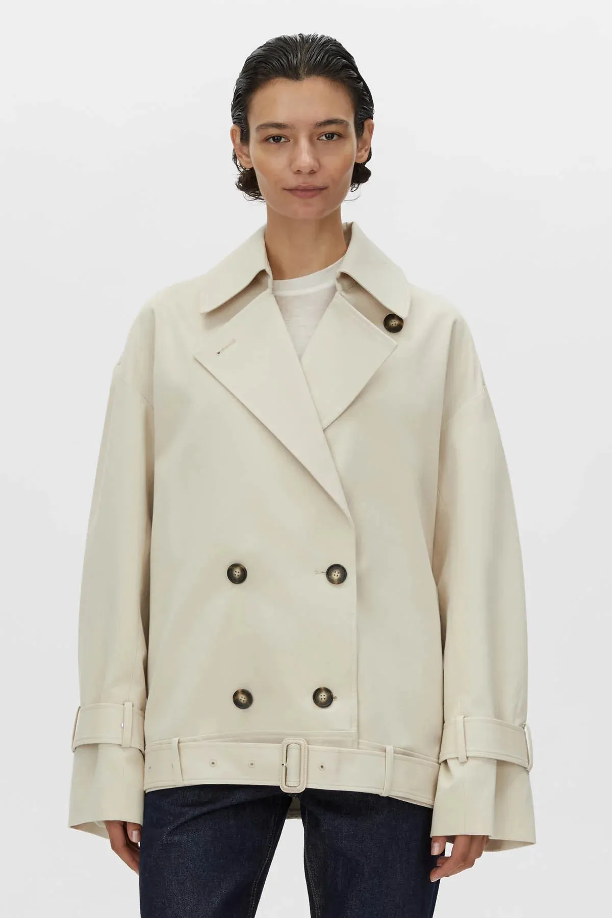 Camilla and Marc Neroli Short Trench in Alabaster