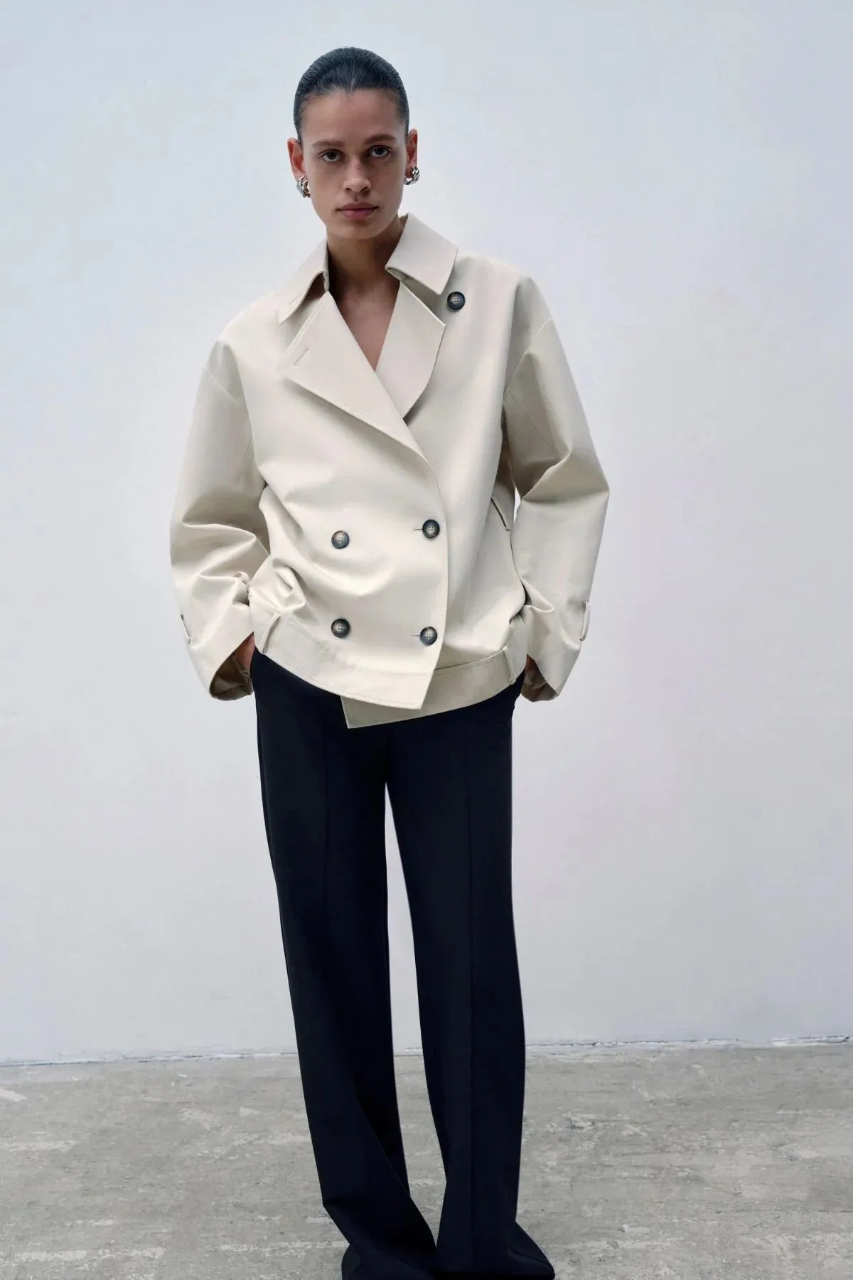 Camilla and Marc Neroli Short Trench in Alabaster