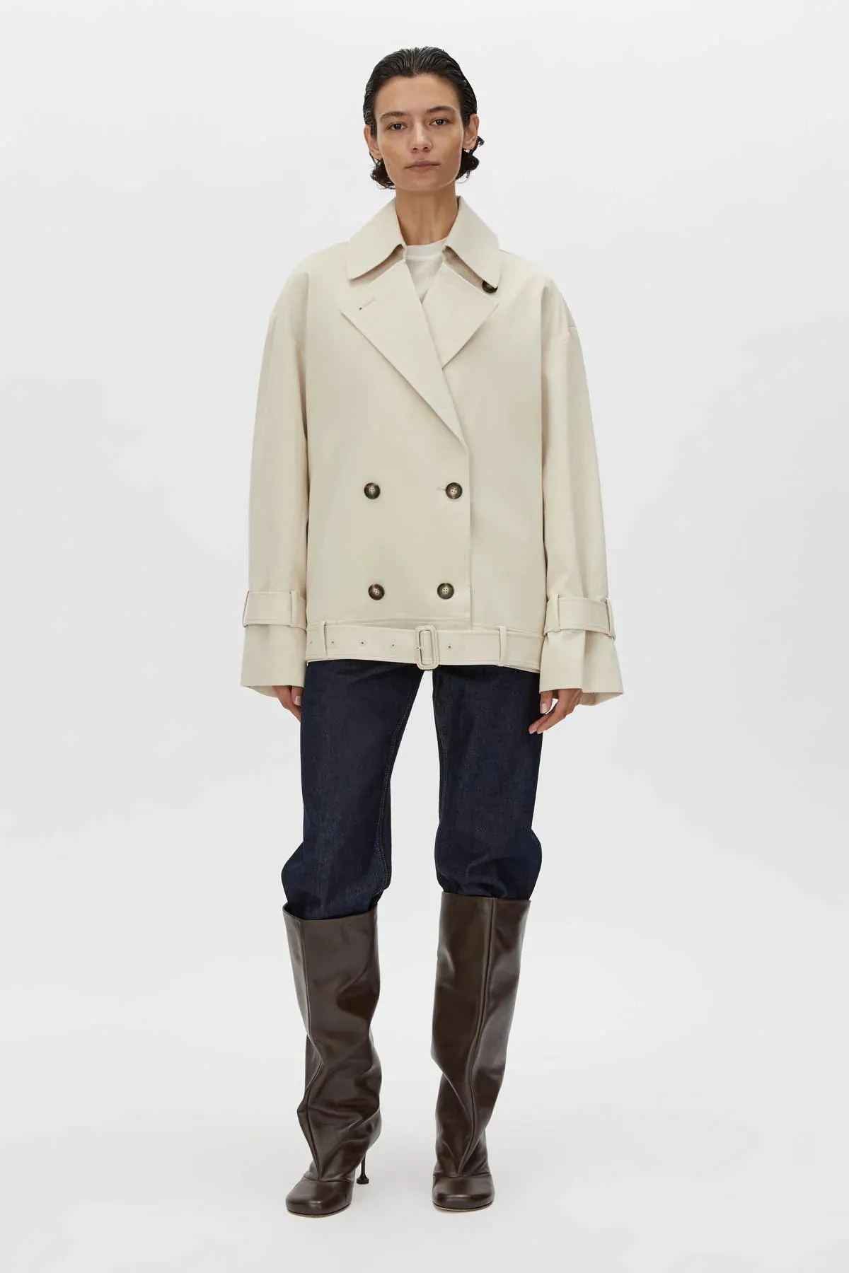 Camilla and Marc Neroli Short Trench in Alabaster