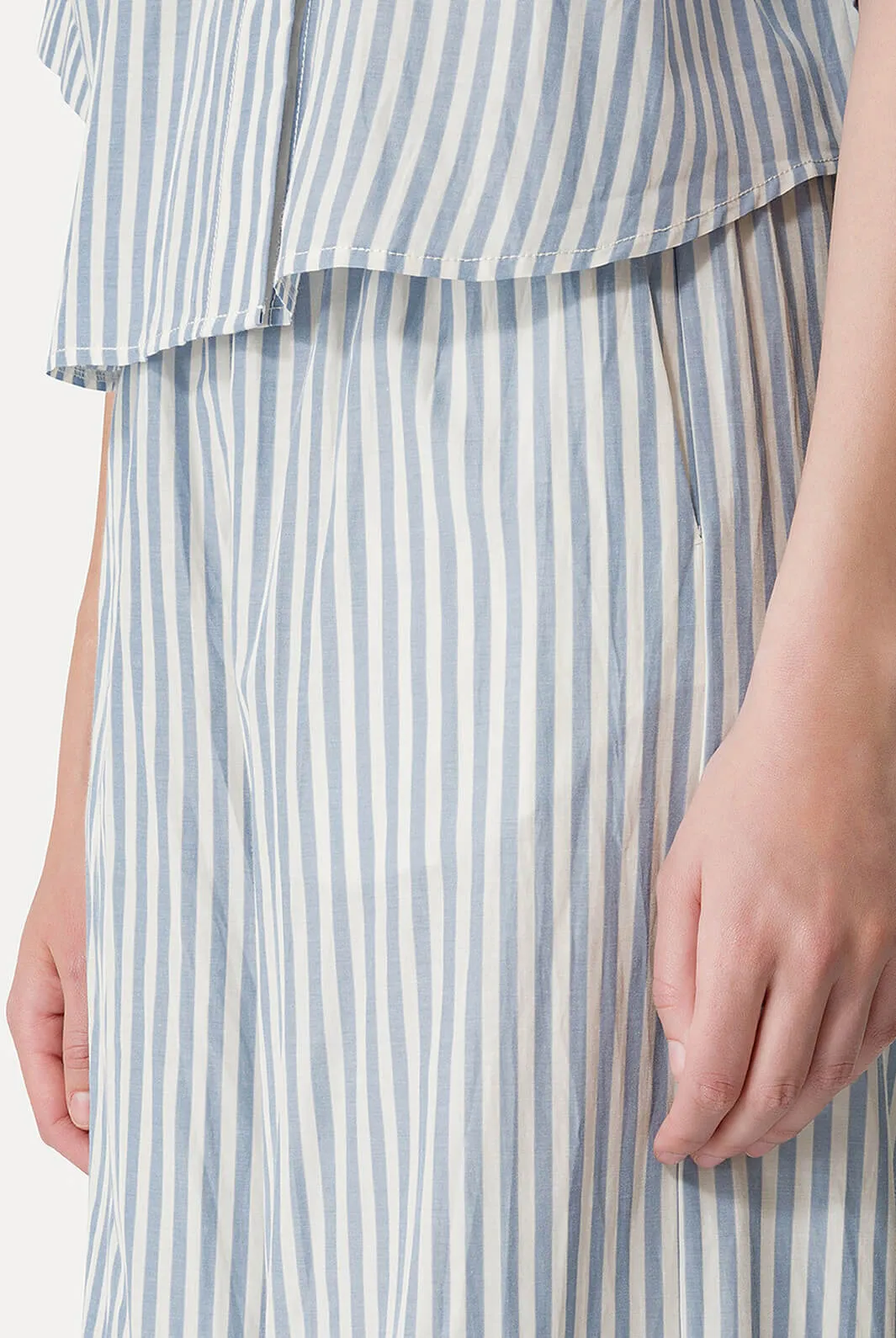 Chic Striped Taffetas Palazzo Pants