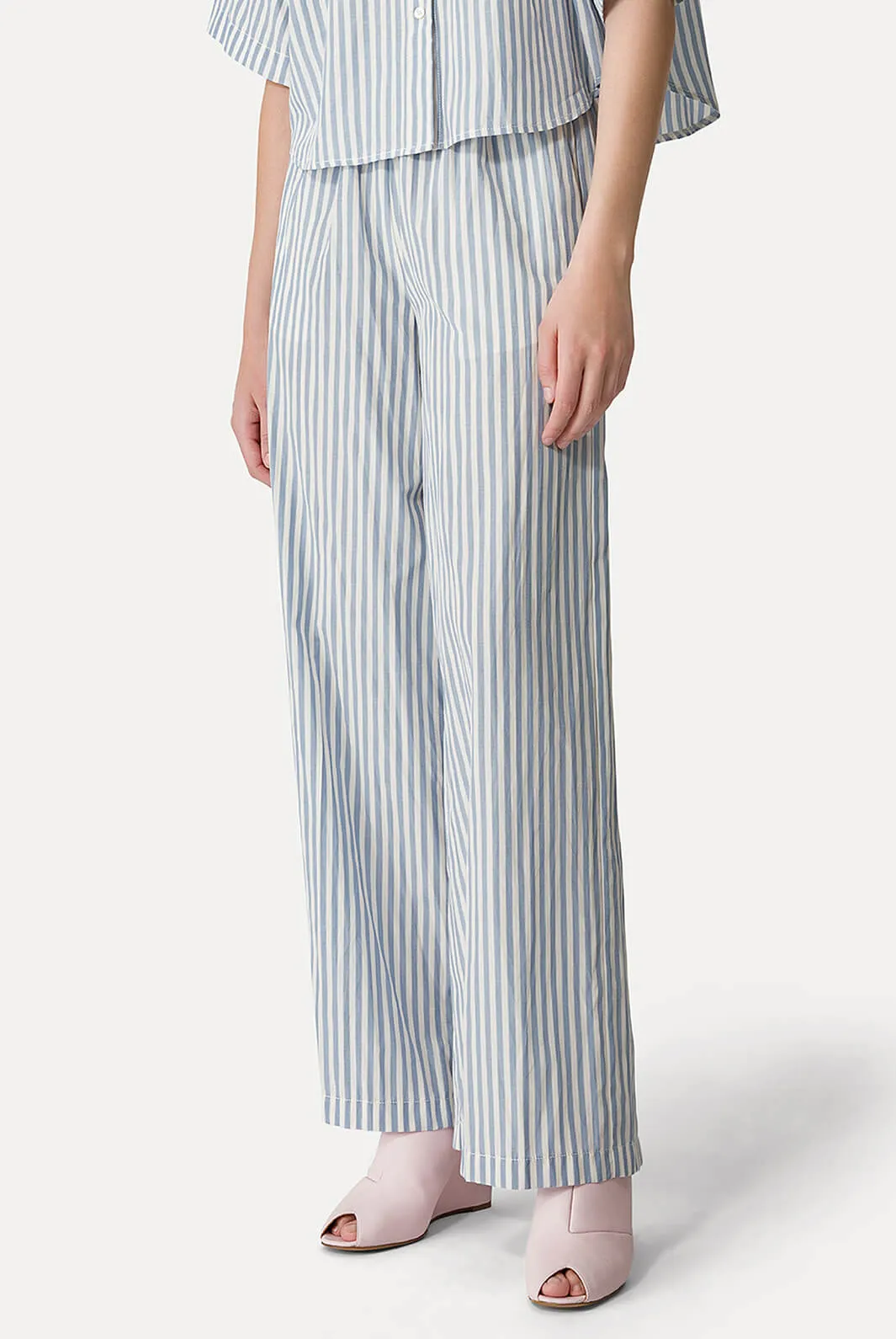 Chic Striped Taffetas Palazzo Pants
