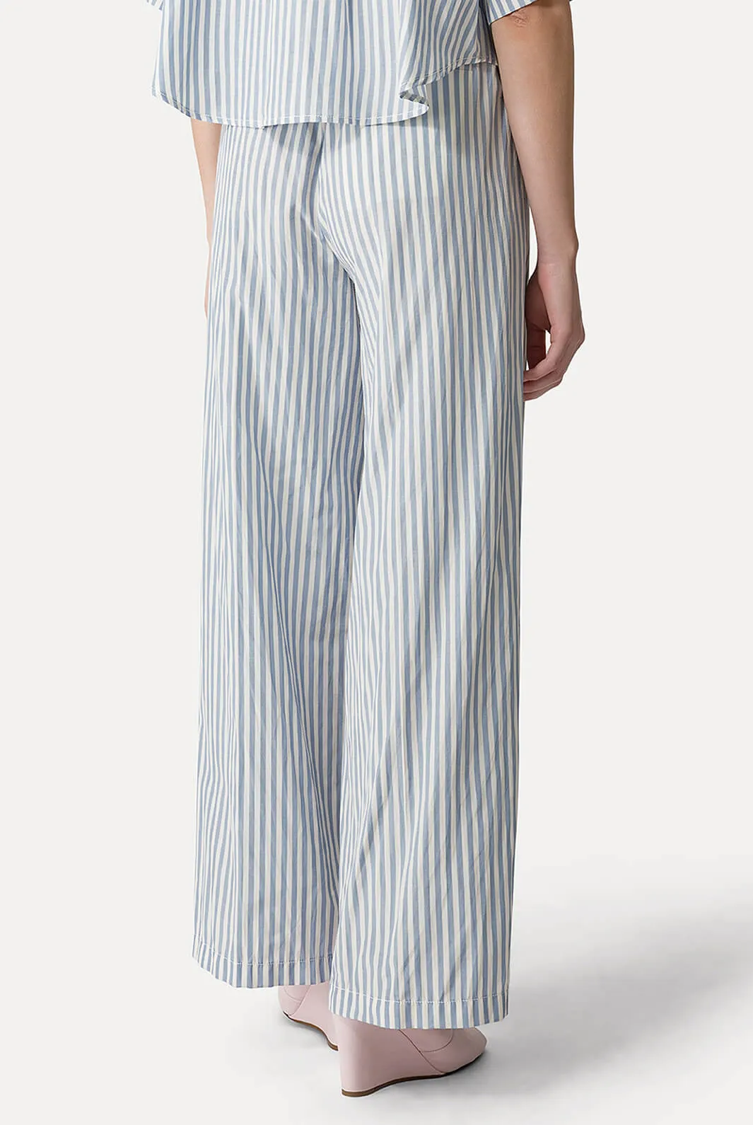 Chic Striped Taffetas Palazzo Pants
