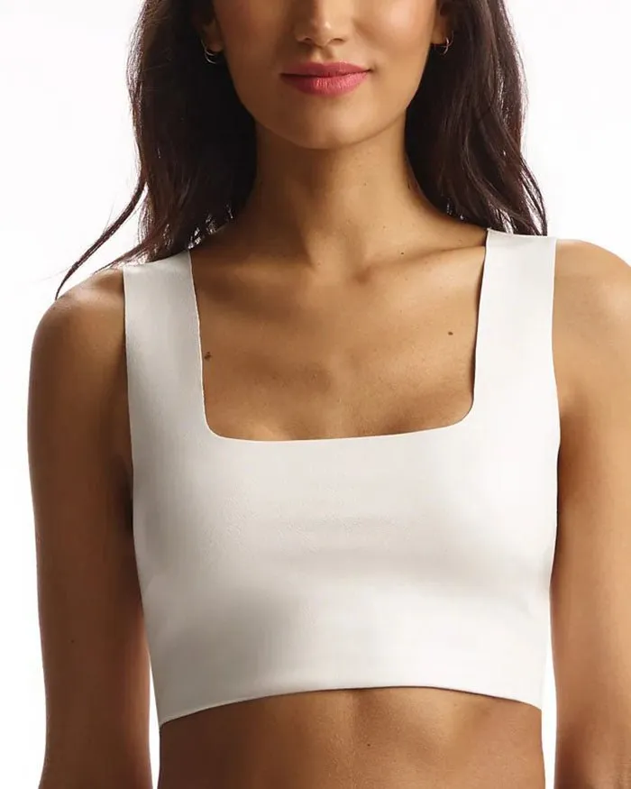 Commando Faux Leather Squareneck Crop Top