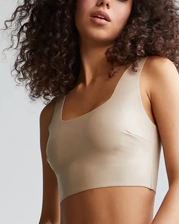 Commando Faux Leather Squareneck Crop Top