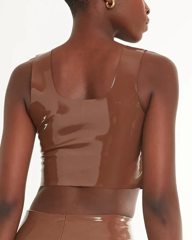 Commando Faux Patent Leather Crop Top