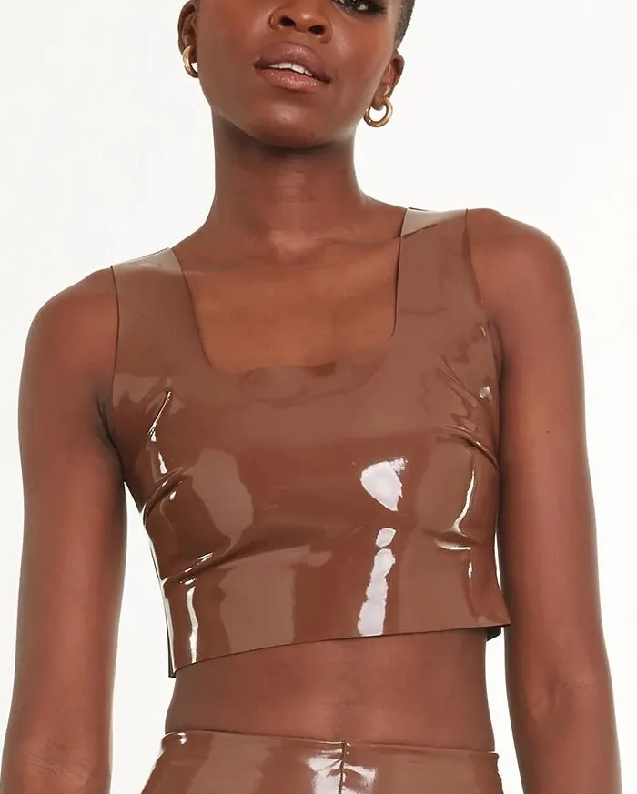 Commando Faux Patent Leather Crop Top