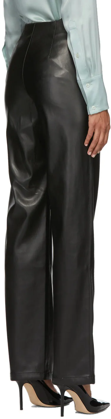 Commission Black Faux-Leather Fanny Trousers