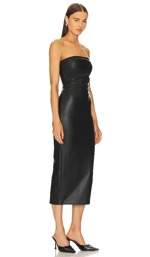 CULTNAKED Killa Faux Leather Dress in Black