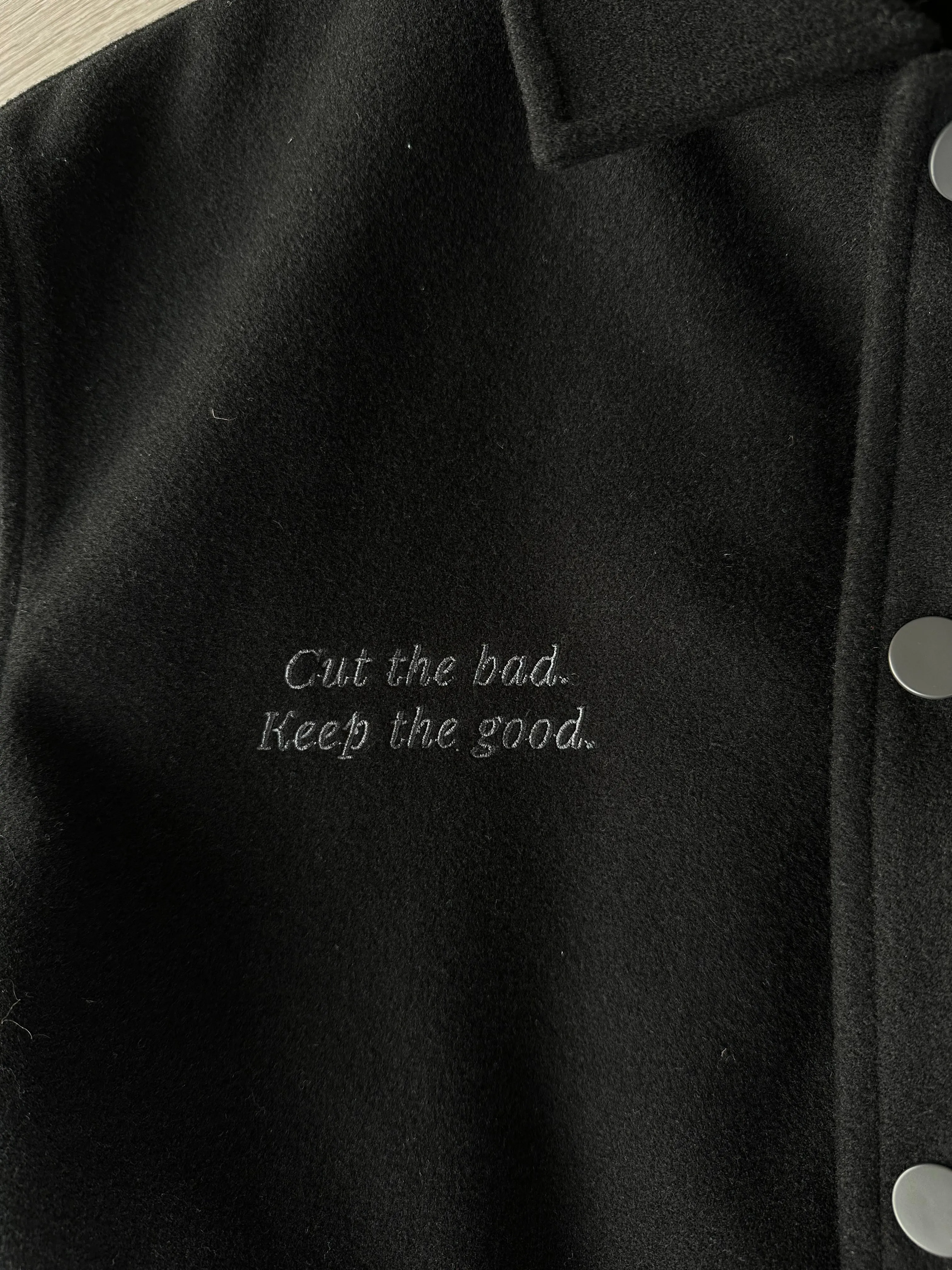 Cut The Bad, Keep The Good Letterman Jacket