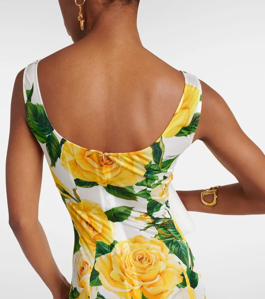 Dolce&Gabbana Floral pleated maxi dress