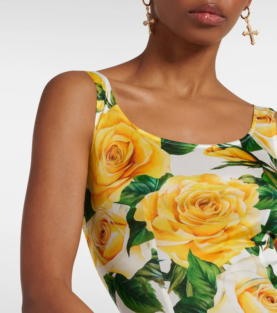 Dolce&Gabbana Floral pleated maxi dress
