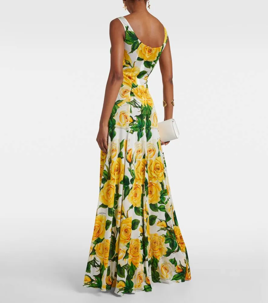 Dolce&Gabbana Floral pleated maxi dress