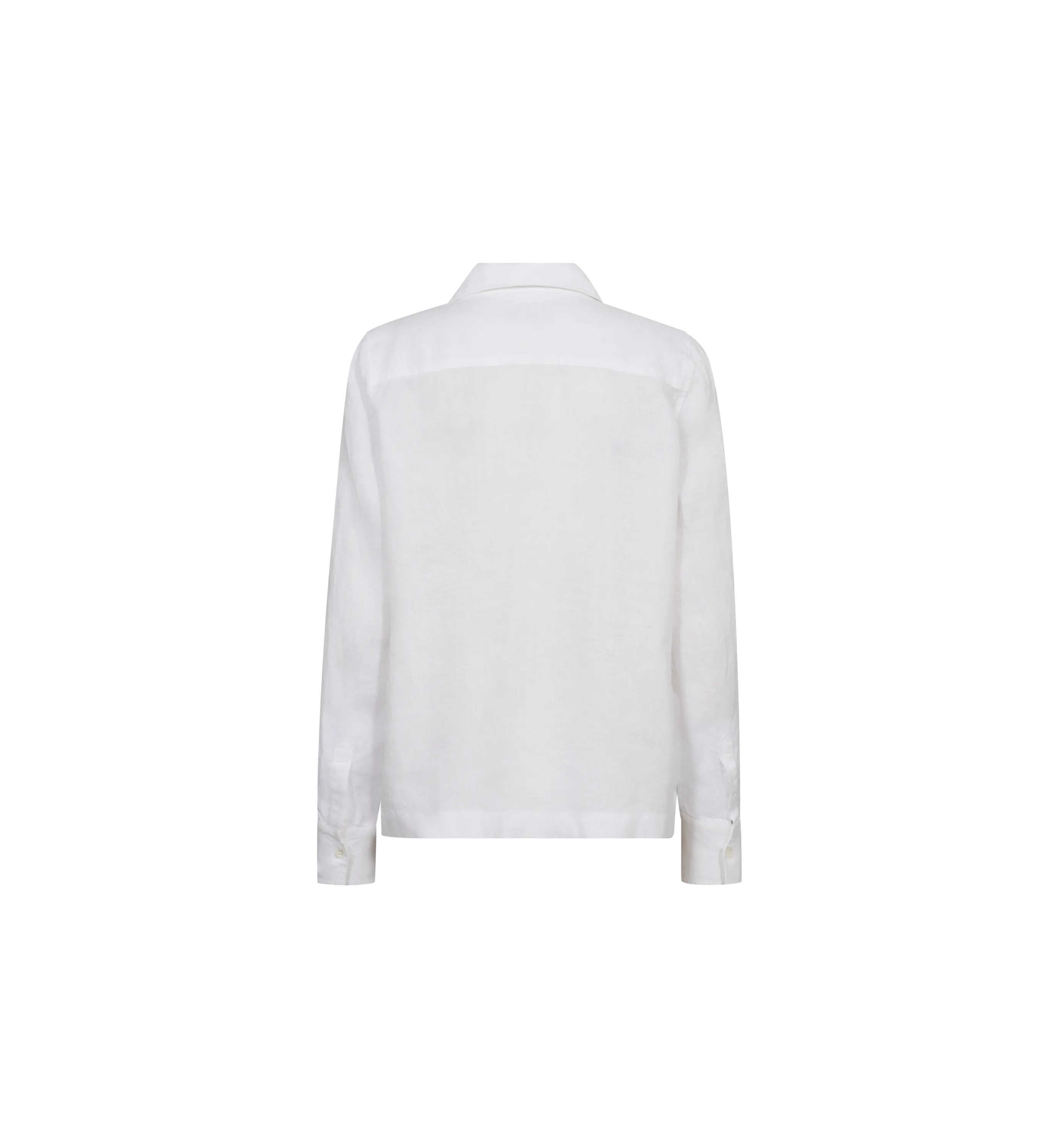Enna Linen Pocket Blouse - White