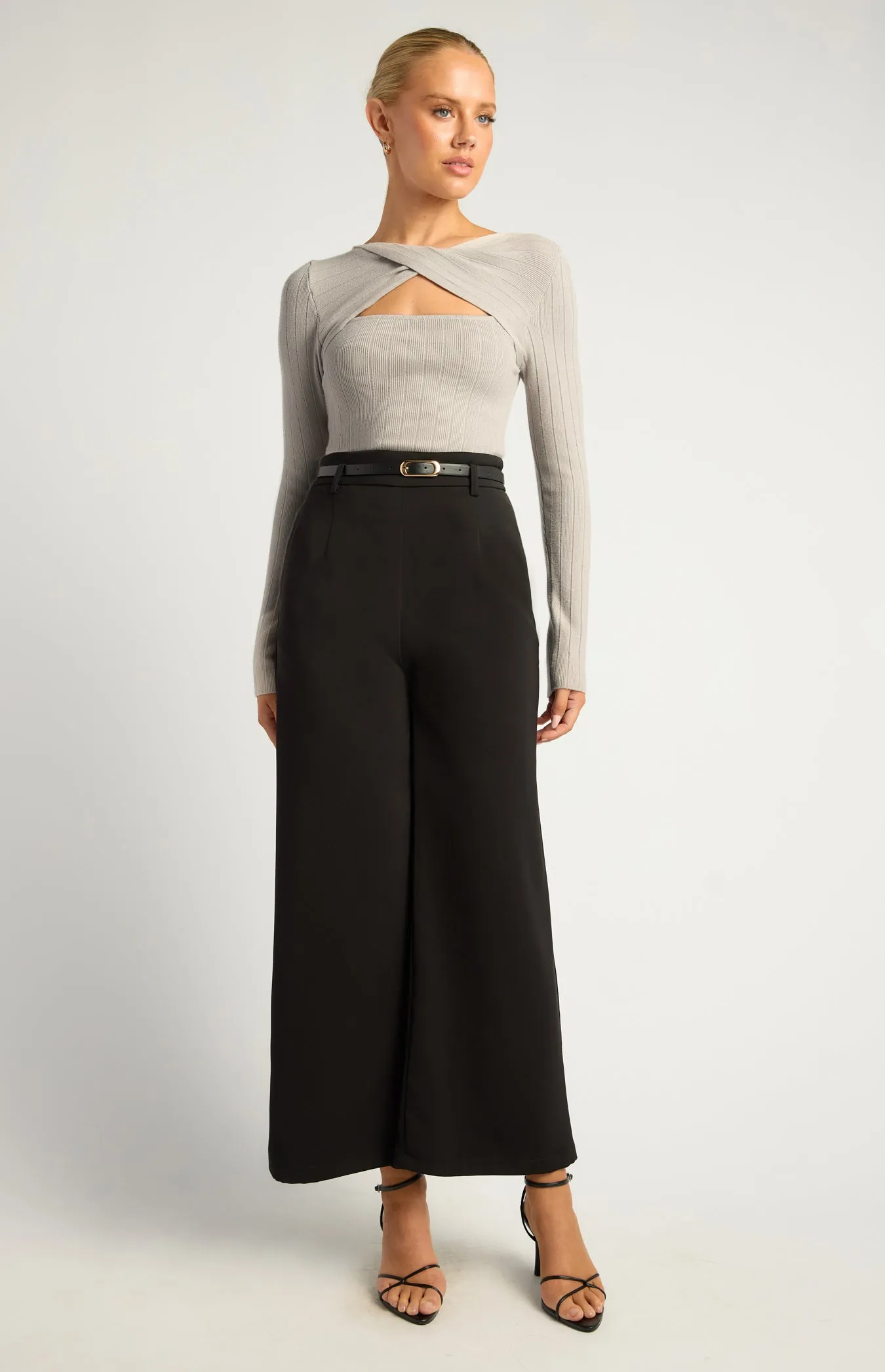 Etta Straight Leg Pants - Black