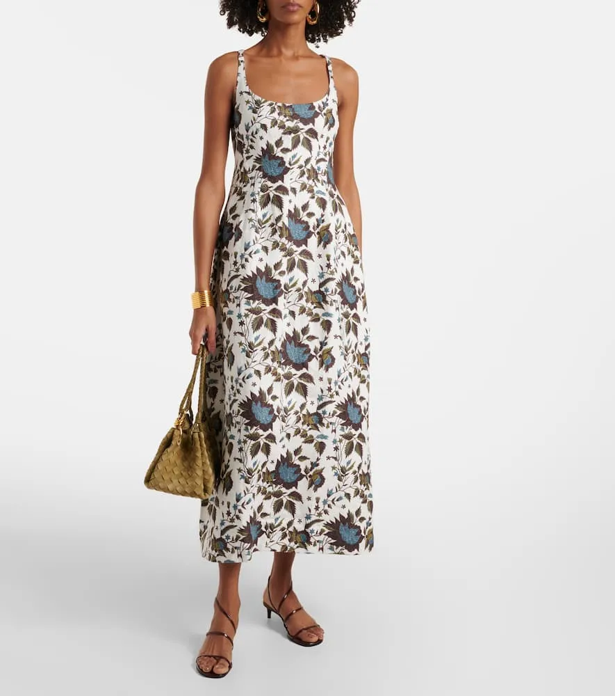 Faithfull Printed linen maxi dress