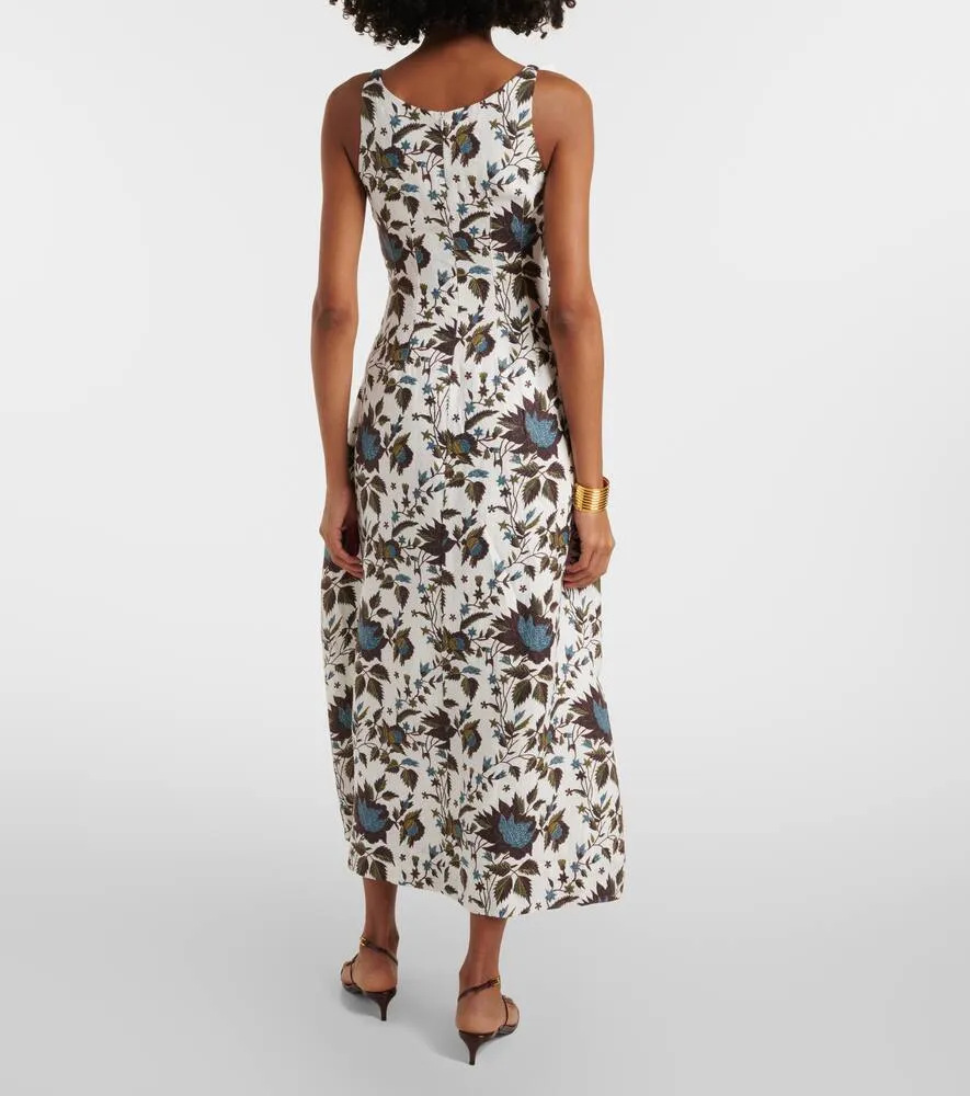 Faithfull Printed linen maxi dress