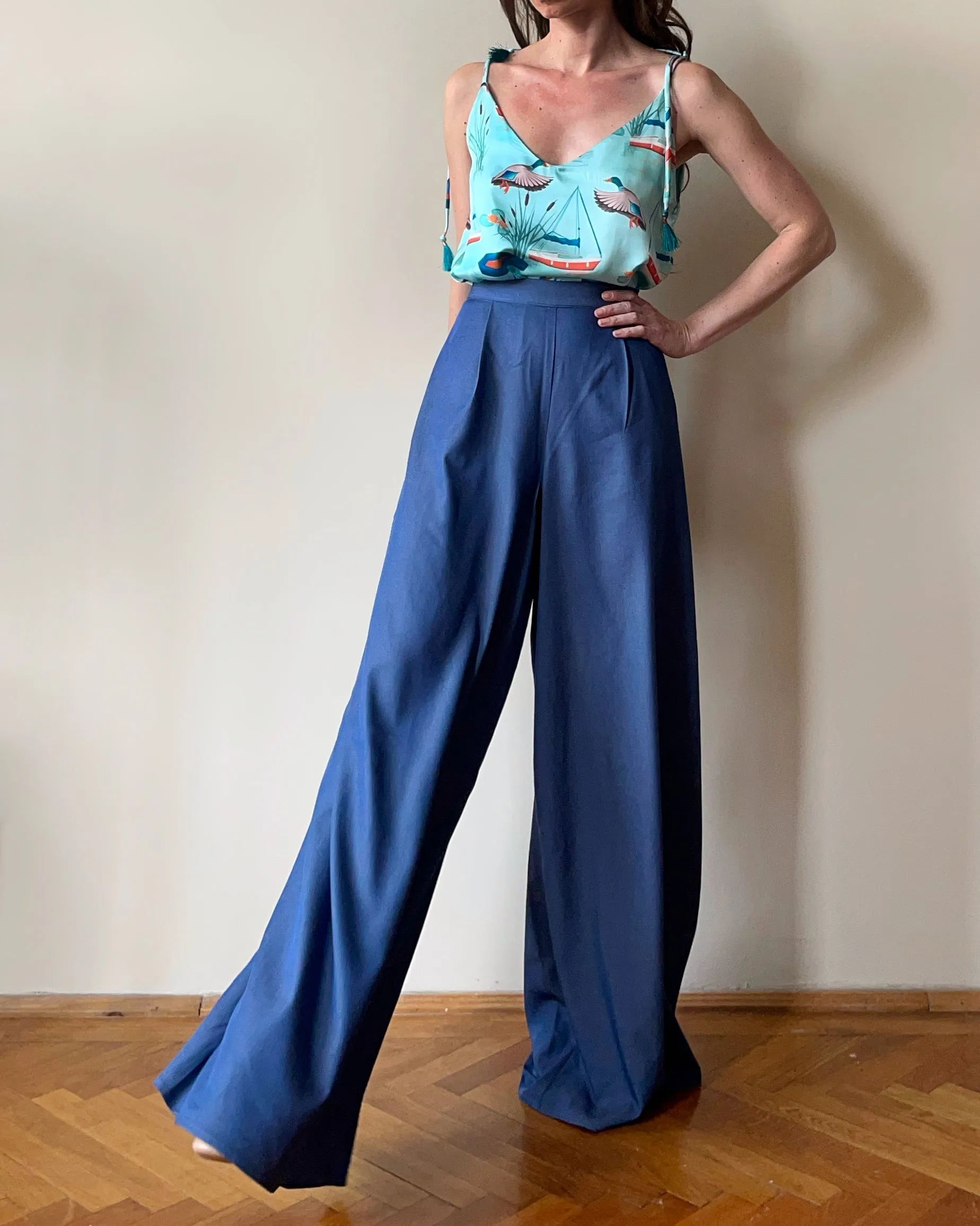 PALAZZO PANTS DENIM