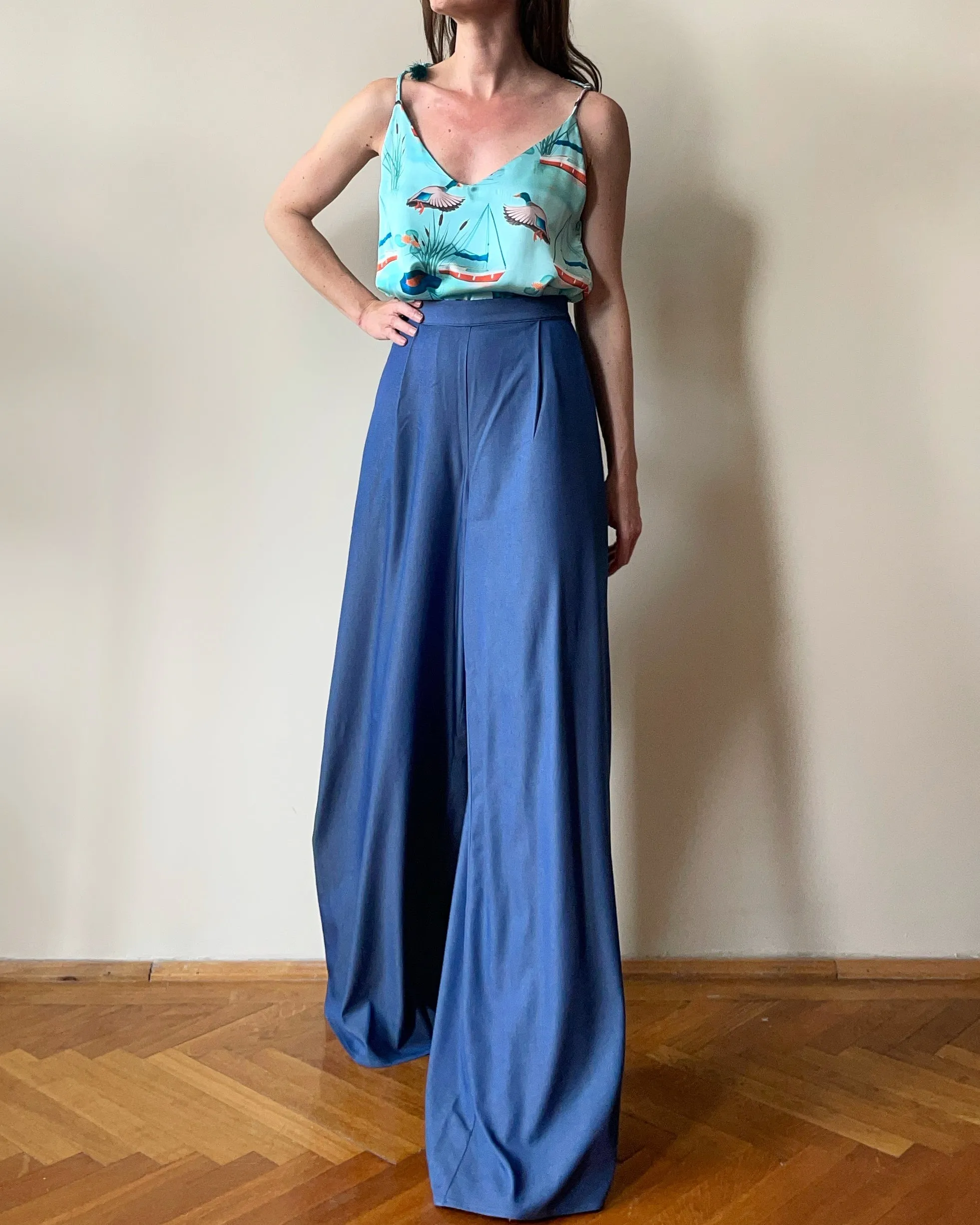 PALAZZO PANTS DENIM