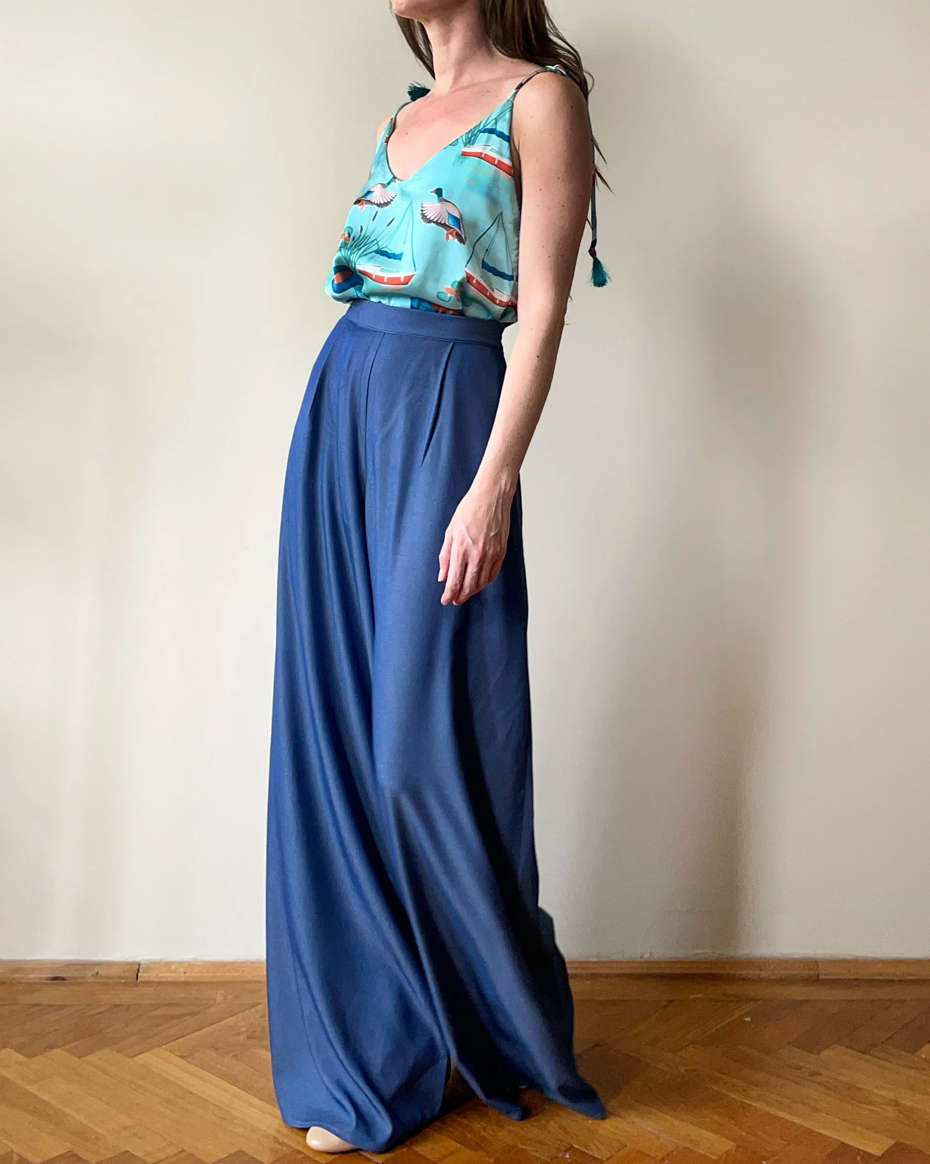 PALAZZO PANTS DENIM
