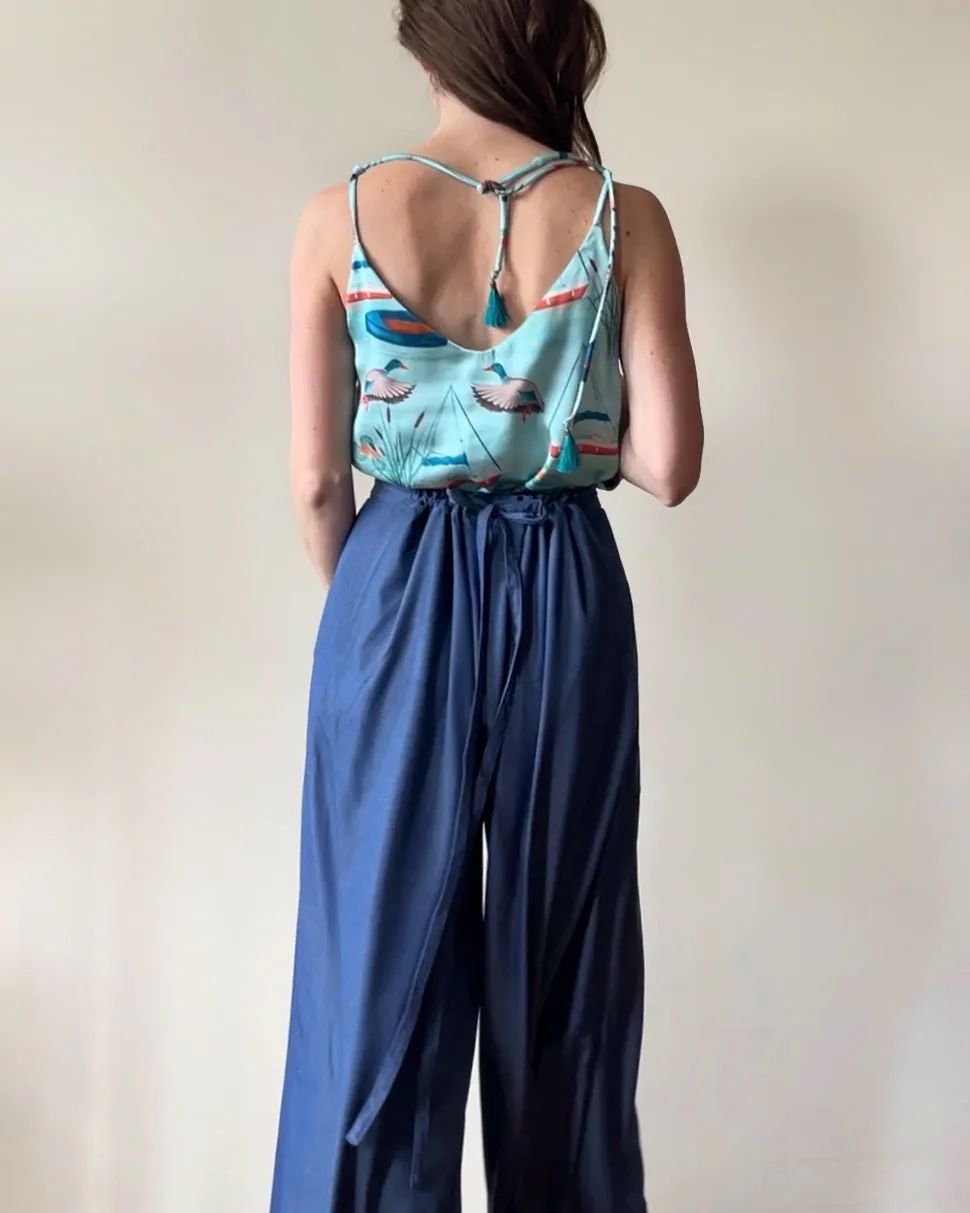 PALAZZO PANTS DENIM