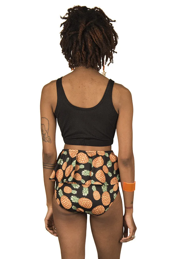 Pineapple Peplum Swim Bottom (Large)