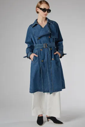 REYA DENIM TRENCH COAT