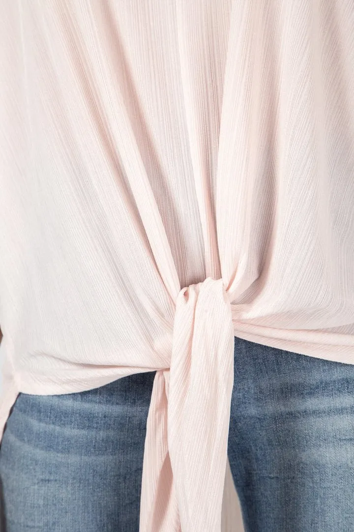 Tie Front Kimono Sleeve Top
