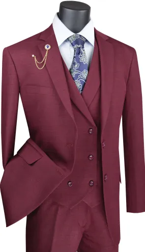 Vinci  V2RW-13-BUR  Mens Suit