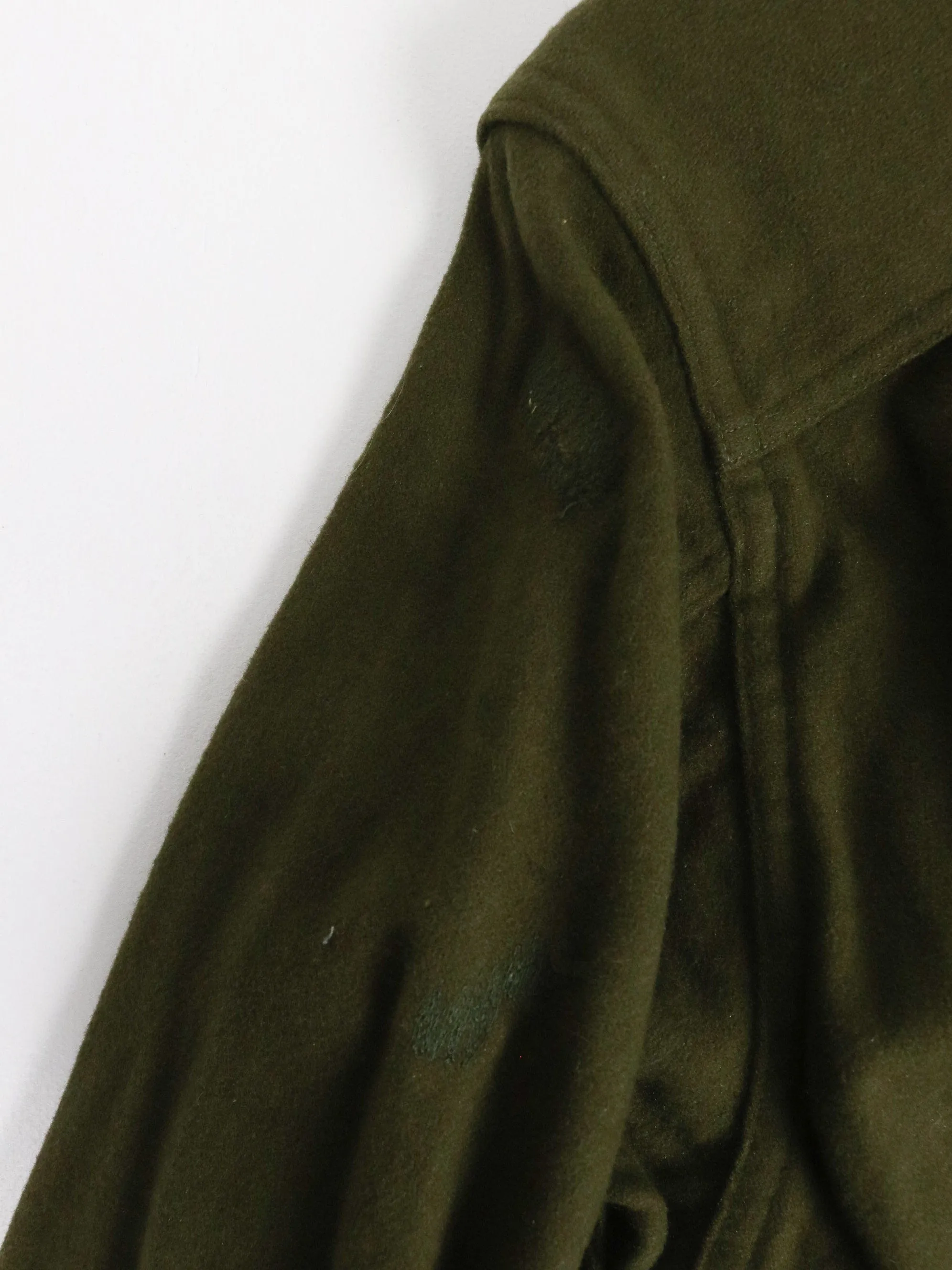 Vintage U.S. Army Shirt Jacket Mens Medium Green Wool Military Button Up