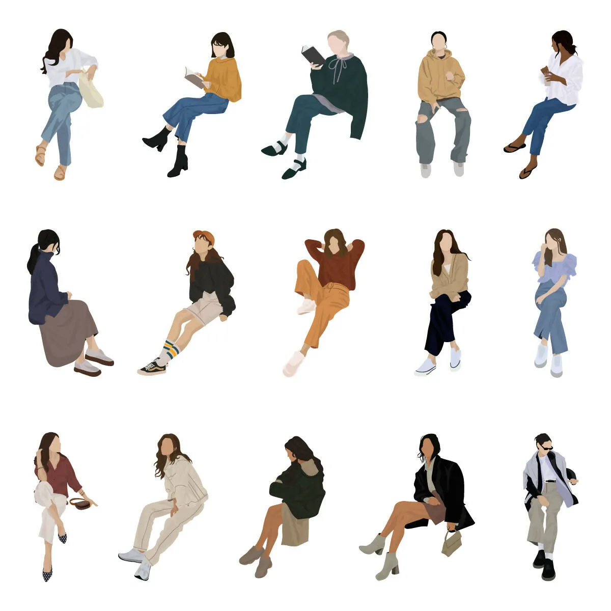 Women Sitting Pack